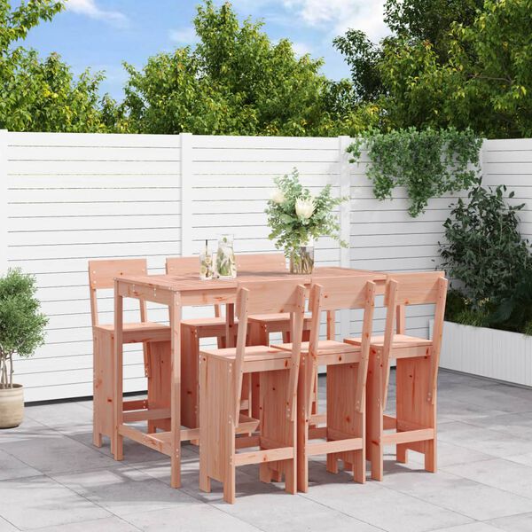 vidaXL Ensemble de bar de jardin 7 pcs bois massif douglas