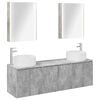 vidaXL Ensemble d'armoire de salle de bain 5 pcs Gris b&eacute;ton