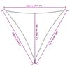 vidaXL Voile d'ombrage 160 g/m&sup2; triangulaire 3,6x3,6x3,6 m PEHD