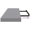 vidaXL &Eacute;tag&egrave;res murales flottantes 2 pcs gris 90x23,5x3,8 cm MDF