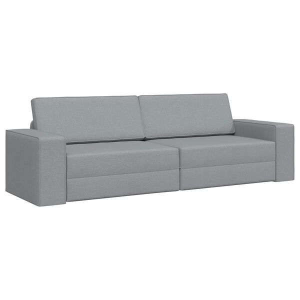 vidaXL Canap&eacute;-Lit 200cm Gris clair tissu
