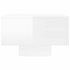 vidaXL Table basse blanc brillant 100x49,5x31 cm bois d'ing&eacute;nierie