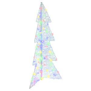 vidaXL Sapin de No&euml;l avec 100 LED Multicolore 120 cm Acrylique