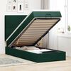 vidaXL Cadre de lit ottoman avec matelas vert fonc&eacute; 90x190 cm velours