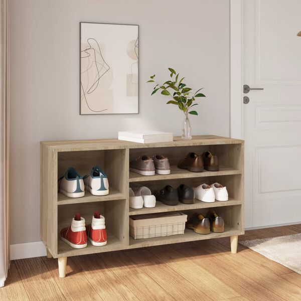 vidaXL Armoire &agrave; chaussures Ch&ecirc;ne sonoma 102x36x60cm Bois d'ing&eacute;nierie