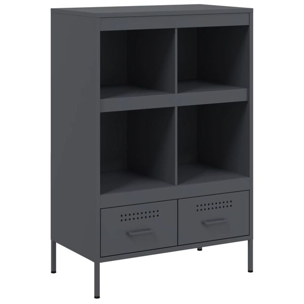 vidaXL Buffet haut anthracite 68x39x101,5 cm acier