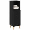 vidaXL Cabinet de Salle de Bain avec porte Ch&ecirc;ne noir 30 x 30 x 100 cm