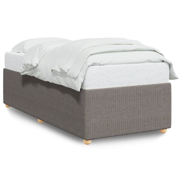 vidaXL Cadre de lit sans matelas taupe 90x200 cm tissu