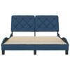 vidaXL Cadre de lit sans matelas bleu 140x200 cm tissu
