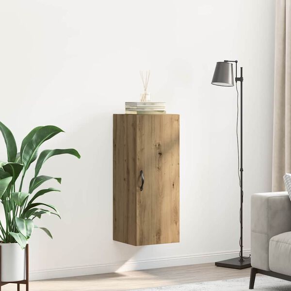 vidaXL Meuble mural Ch&ecirc;ne artisanal 34,5 x 34 x 90 cm