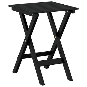 vidaXL Table d&rsquo;appoint pliable noir bois de peuplier massif