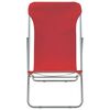 vidaXL Chaises de plage pliables lot de 2 Acier et tissu oxford Rouge