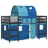 vidaXL Lit mezzanine enfants avec tunnel sans matelas bleu 90x200 cm