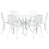 vidaXL Ensemble de salle &agrave; manger pour jardin 7 pcs Blanc Aluminium