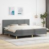 vidaXL Cadre de lit avec matelas Gris fonc&eacute; 180 x 200 cm tissu