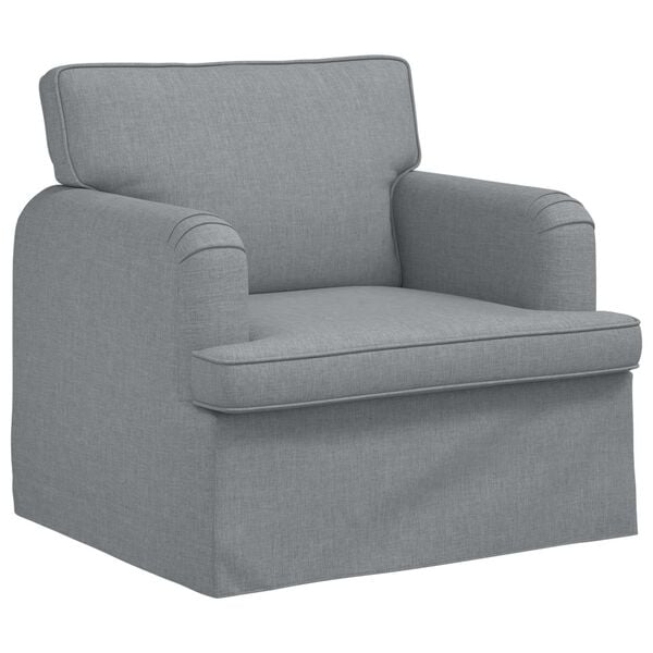 vidaXL Canap&eacute; 2 pcs Gris clair 144 x 80 x 85 cm tissu