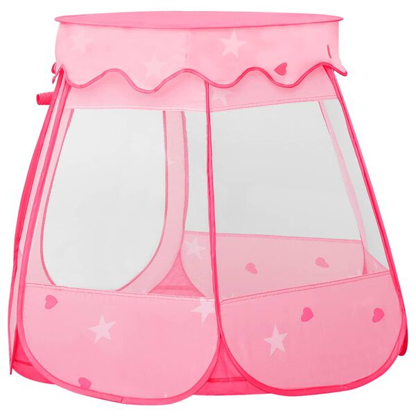 vidaXL Tente de jeu pour enfants avec 250 balles Rose 102x102x82 cm