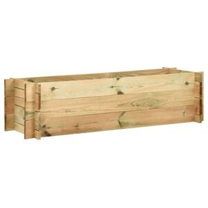 vidaXL Jardini&egrave;re sur&eacute;lev&eacute;e de l&eacute;gumes Bois de pin impr&eacute;gn&eacute; 120 cm