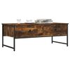 vidaXL Table basse chêne fumé 101x49x39,5 cm bois d'ingénierie