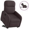 vidaXL Fauteuil inclinable &eacute;lectrique marron fonc&eacute; tissu