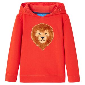 Sweatshirt à capuche pour enfants rouge 92