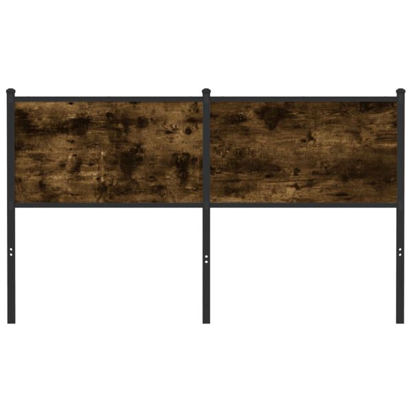 vidaXL T&ecirc;te de lit ch&ecirc;ne fum&eacute; 150 cm bois d'ing&eacute;nierie et acier