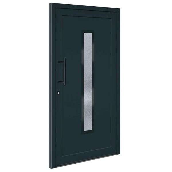 vidaXL Porte d'entr&eacute;e anthracite 108x200 cm PVC