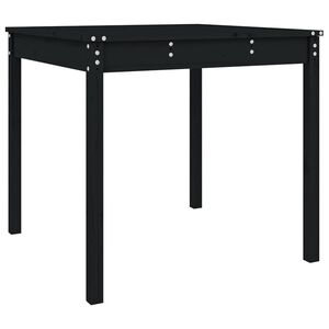 vidaXL Table de jardin noir 82,5x82,5x76 cm bois massif de pin