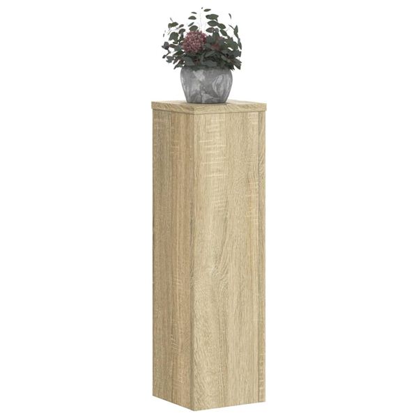 vidaXL Supports pour plantes 2 pcs ch&ecirc;ne sonoma bois d'ing&eacute;nierie