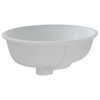 vidaXL &Eacute;vier de salle de bain blanc 38,5x33,5x19 cm ovale c&eacute;ramique