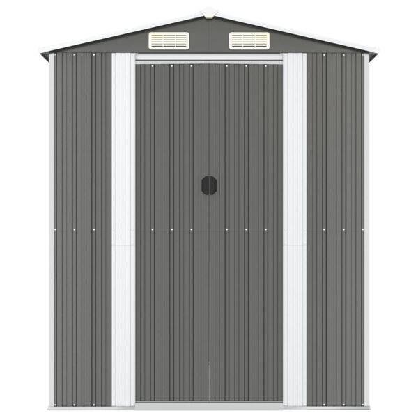 vidaXL Abri de jardin Gris clair 192x440x223 cm Acier galvanisé