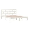 vidaXL Cadre de lit sans matelas blanc bois massif 160x200 cm