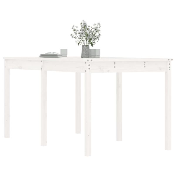 vidaXL Table de jardin blanc 159,5x82,5x76 cm bois massif de pin