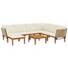 vidaXL 8 pc Bois d'acacia massif et corde Naturel