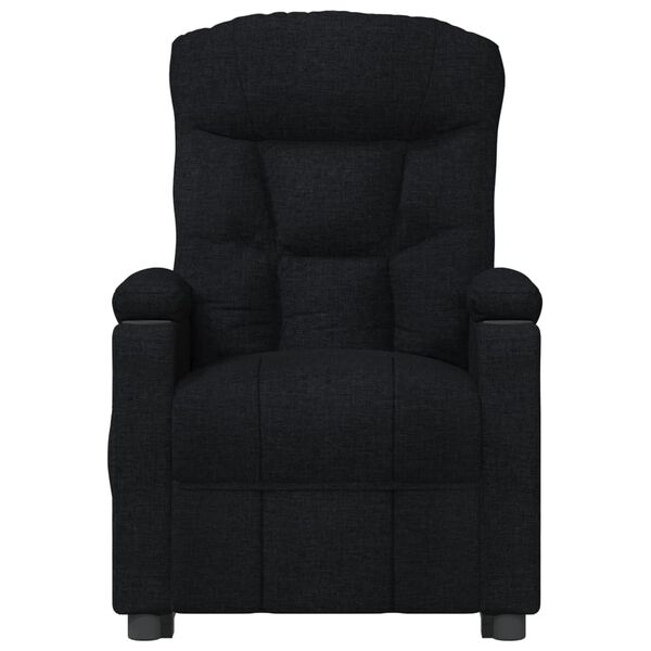 vidaXL Fauteuil Noir Tissu