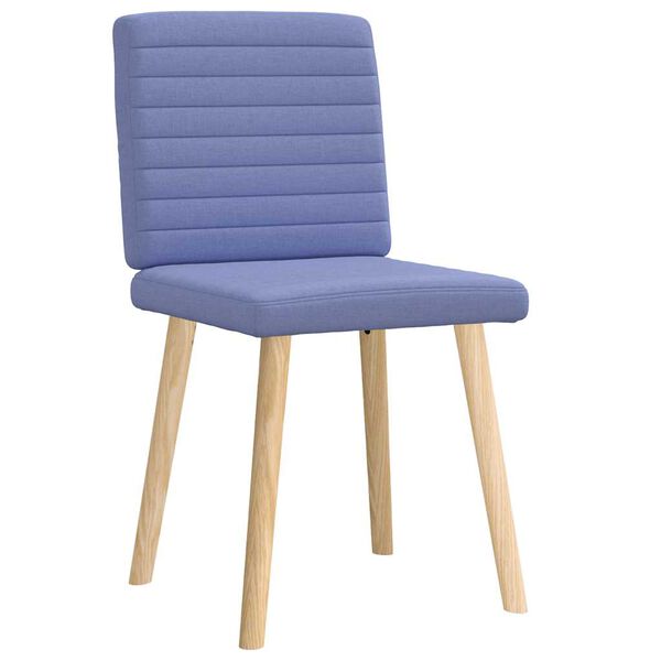 vidaXL Chaises à manger lot de 2 bleu jean tissu