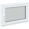 vidaXL Fen&ecirc;tre de sous-sol RISOR 90 x 70 cm PVC et verre Blanc