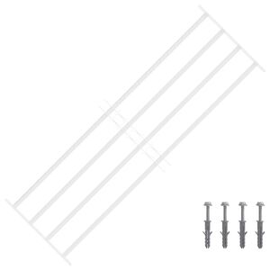 vidaXL Grille de s&eacute;curit&eacute; pour fen&ecirc;tres avec 4 barres crois&eacute;es 3 pcs