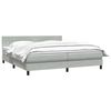 vidaXL Sommier &agrave; lattes de lit et matelas gris clair 180x210cm velours