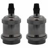 vidaXL Douilles de lampe 2 pcs noir brillant E27