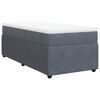 vidaXL Sommier à lattes de lit et matelas Gris foncé 90x190 cm Velours
