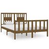 vidaXL Cadre de lit sans matelas marron miel 140x190 cm bois massif