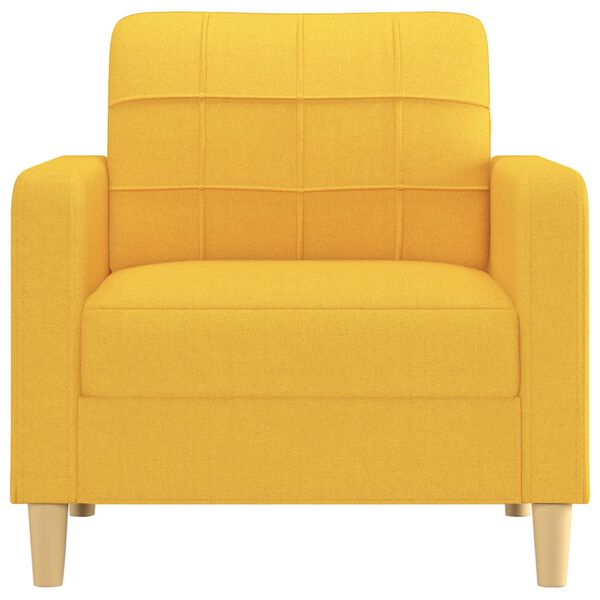 vidaXL Fauteuil Jaune clair 60 cm Tissu