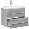 vidaXL Armoire lavabo de salle de bain avec bassin int&eacute;gr&eacute; sonoma gris