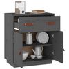 vidaXL Buffet Gris 65,5x40x75 cm Bois massif de pin