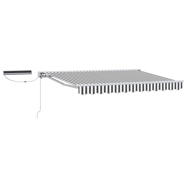 vidaXL Auvent r&eacute;tractable &eacute;lectrique Anthracite et blanc 3,5 x 2 m