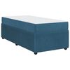 vidaXL Cadre de lit avec matelas avec matelas Bleu 80 x 200 cm Velours