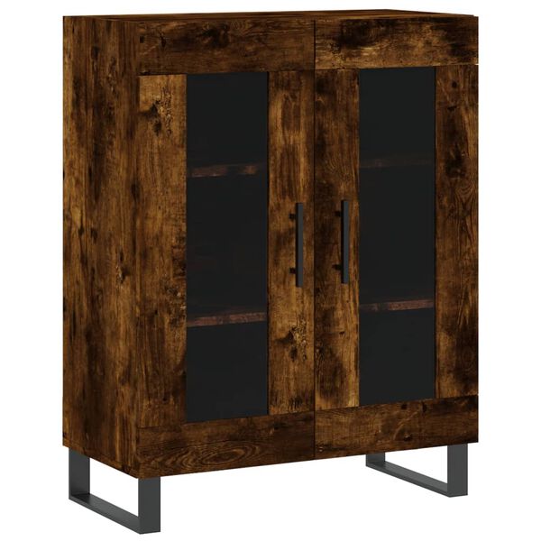 vidaXL Buffet ch&ecirc;ne fum&eacute; 69,5x34x90 cm bois d'ing&eacute;nierie