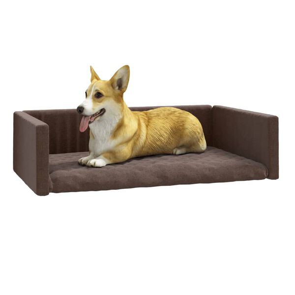 vidaXL Lit d'auto pour chien Marron 110x70 cm Aspect de lin