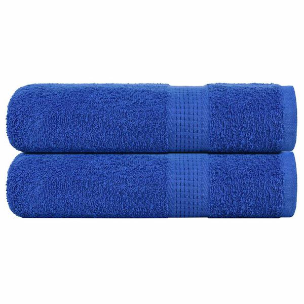 vidaXL Serviettes de douche FROGN 2 pcs bleu 70x140 cm 360 g/m&sup2;